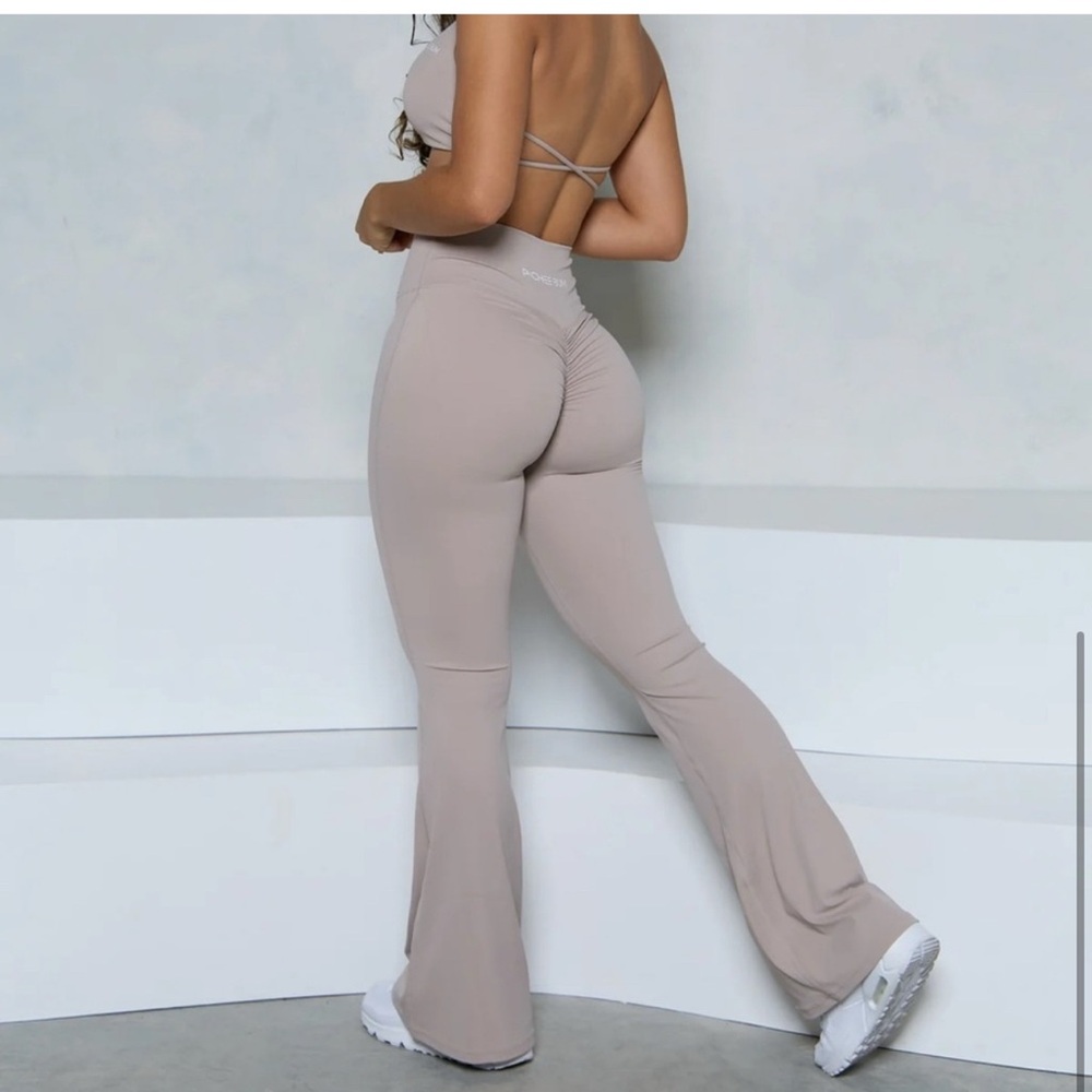 Women's Beige Flare Pants